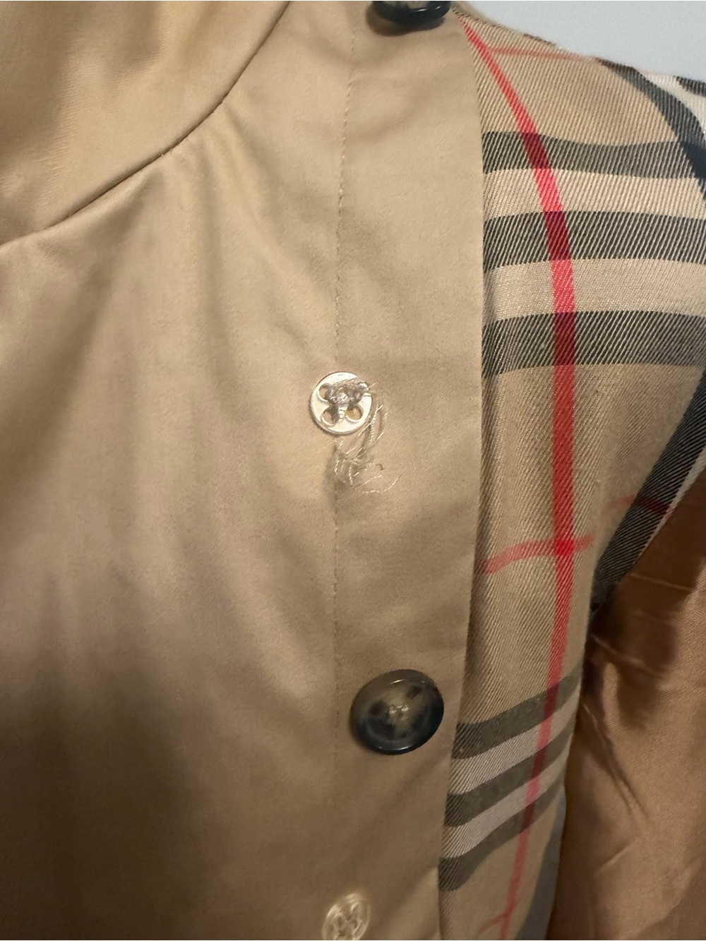 Burberry London Kensington Honey Beige Trench Coat Detachable Wool Liner Fit S/2 - Picture 16 of 16